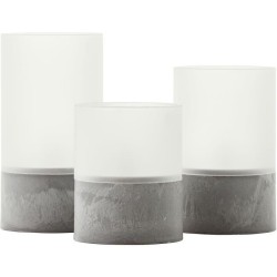 Lot 3 Lampes a poser LED BOUGIE BRILLIANT - 2500K - Plastique et verre - Gris...