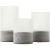 Lot 3 Lampes a poser LED BOUGIE BRILLIANT - 2500K - Plastique et verre - Gris...