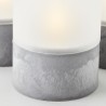 Lot 3 Lampes a poser LED BOUGIE BRILLIANT - 2500K - Plastique et verre - Gris...