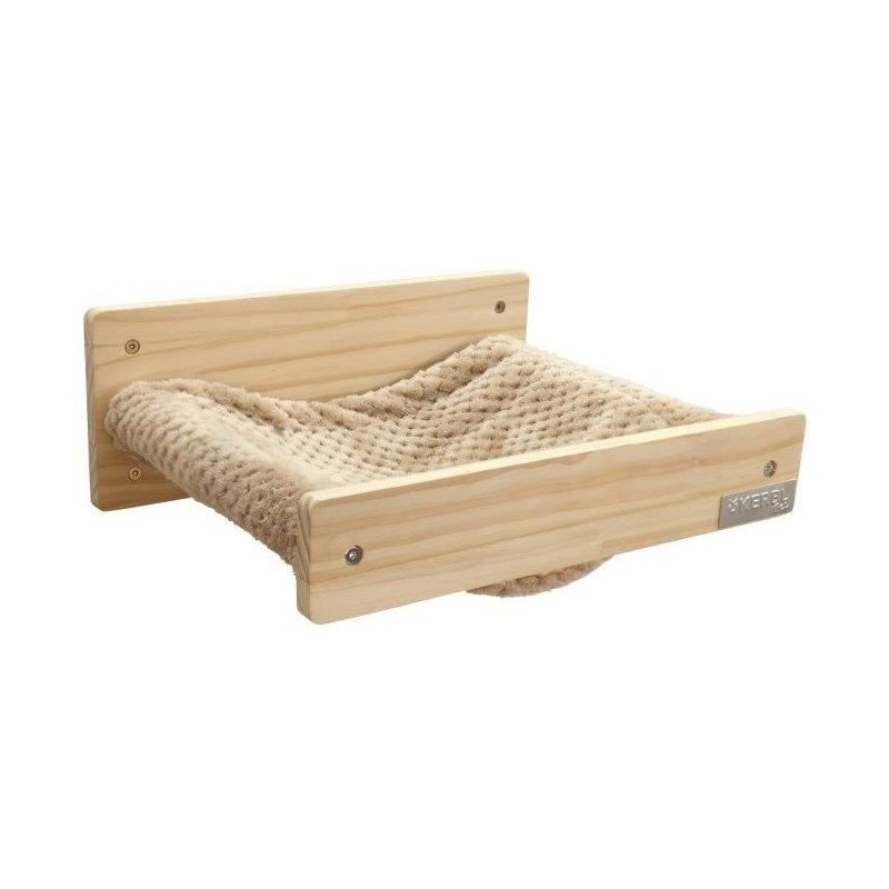 KERBL - Hamac mural pour chats - TIMBER - 38 x 33,5 x 16 cm - Bois massif - T...