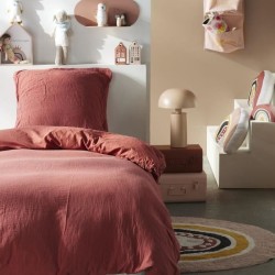 Parure de lit - TODAY - 123334 - 1 personne - 140x200 cm - Gaze de coton unie...