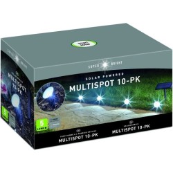 Guirlande solaire - SMARDTV - Multi-spots 5L - 10 ampoules - Blanc froid - 5 ...