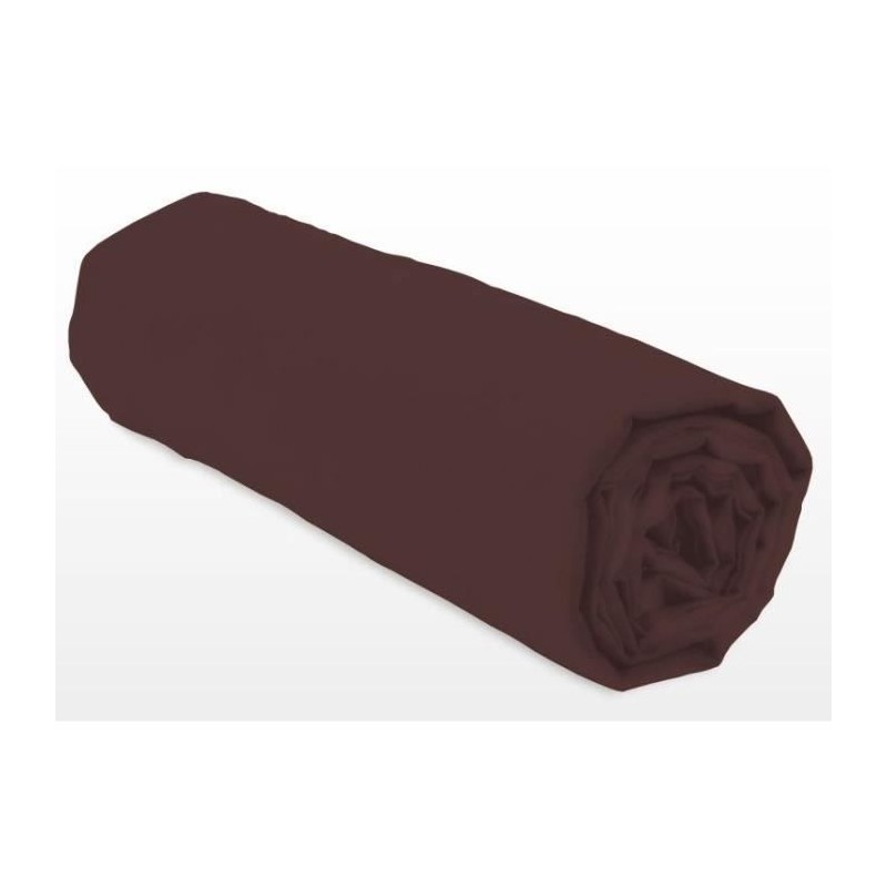 Drap-housse - LOVELY HOME - LH71601 - 90x190+25 cm - Marron