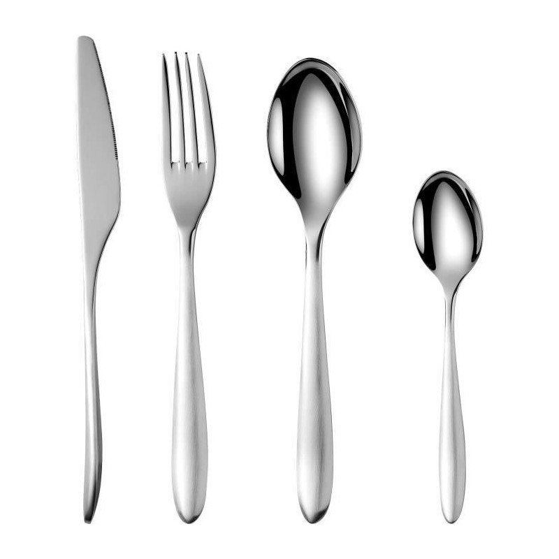 Ménageres - ARTHUR MARTIN - AM0211 - 24 pieces - Acier inoxydable - Finition ...