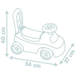 Little Smoby - Porteur Auto - Coffre sous la selle + siege - Klaxon - A parti...