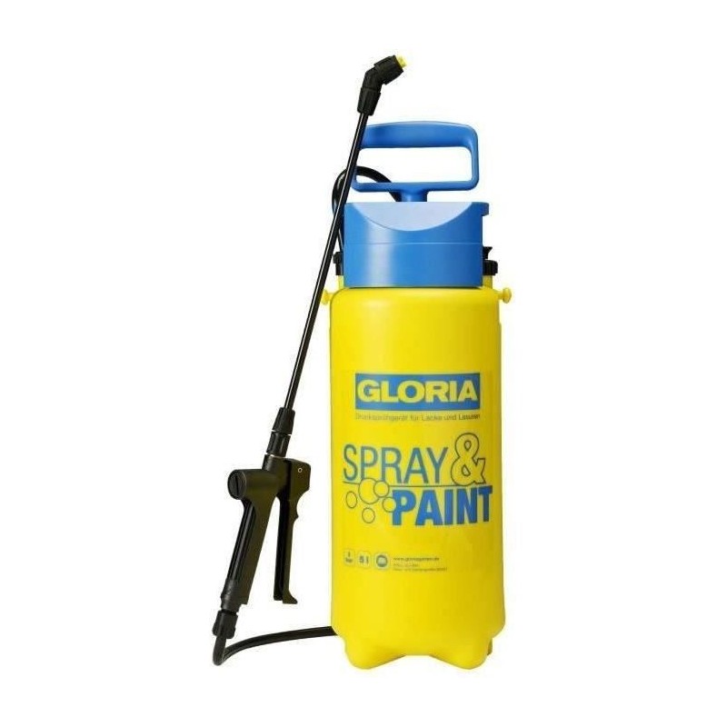 Pulvérisateur a main Gloria Spray&Paint 5L - 3 bars - Soupape et buse a jet p...