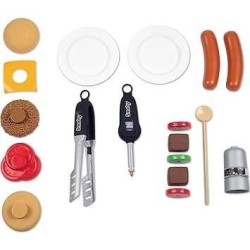 Smoby - BBQ Grill - Barbecue pour enfant - 18 accessoires - Fonctions flammes...
