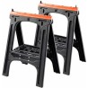 Lot de 2 tréteaux pliants - TOOD - Charge maximale 200 kg - Dimensions 60x10x...
