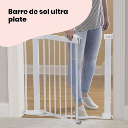 Barriere de sécurité Flat Step - SAFETY 1ST - Blanc - Métal - 73-80 cm - Pres...