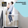 Barriere de sécurité Flat Step - SAFETY 1ST - Blanc - Métal - 73-80 cm - Pres...