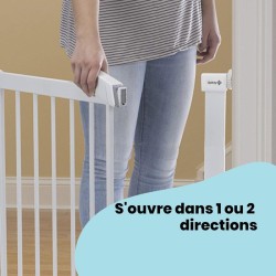 Barriere de sécurité Flat Step - SAFETY 1ST - Blanc - Métal - 73-80 cm - Pres...