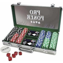 Mallette de poker - Tactic - ProPoker 300 Jetons - Aluminium et