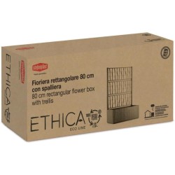 STEFANPLAST Bac a fleur/Jardiniere ETHICA rectangulaire 80 cm avec treillis -...