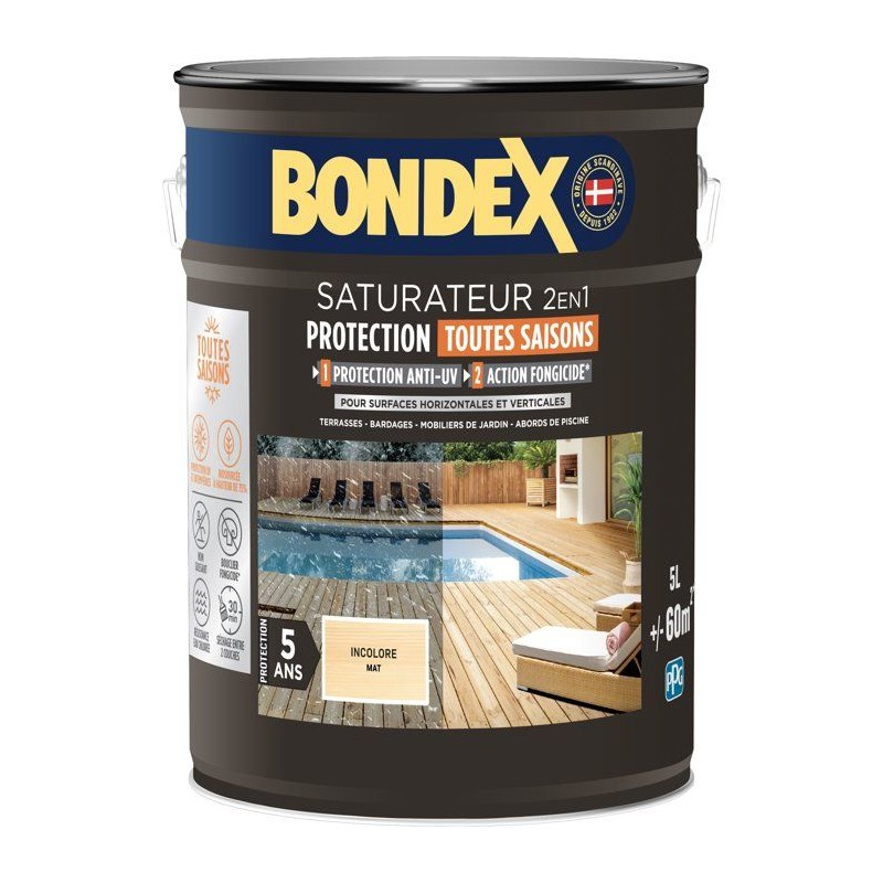 Saturateur incolore - BONDEX - 441368 - Mat - 5 L