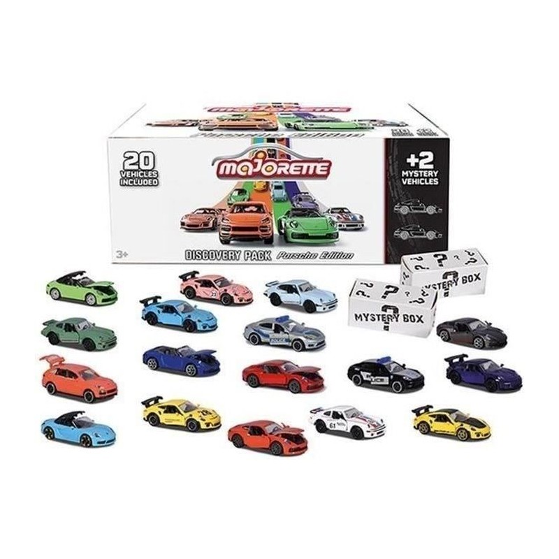 Majorette - Porsche Discovery Pack 20+2 - 22 Véhicules en Métal - Echelle 1/6...