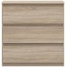 Commode CHELSEA 3 Tiroirs - Couleur chene - L 77,2 x P 42 x H 79,9 cm