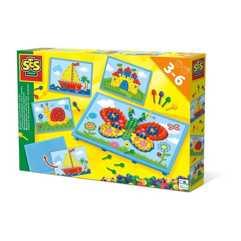 SES CREATIVE Tableau mosaique avec cartes