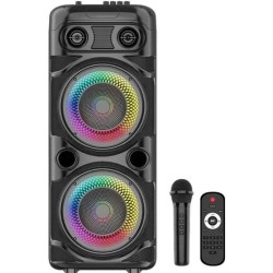 Enceinte Karaoké lumineuse - INOVALLEY - KA123-XXL - Bluetooth V5.0 - 75 cm -...