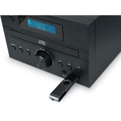 Micro-chaîne Bluetooth - THOMSON - Bois/Noir - Radio FM/CD/MP3/USB, 20W RMS, ...