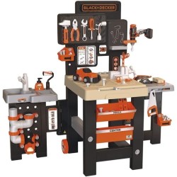 SMOBY - Black and Decker - Mega center - 3 parties : mécanique, plomberie, me...