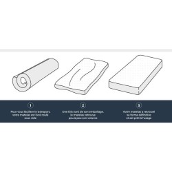 Matelas 140 x 190 cm - 16 cm - Mémoire de forme - Equilibré - DORMIPUR