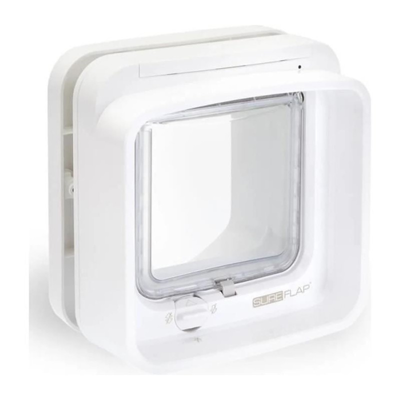 SUREFLAP Chatiere a puce électronique DualScan - Blanc - 142 mm x 120 mm (Mém...