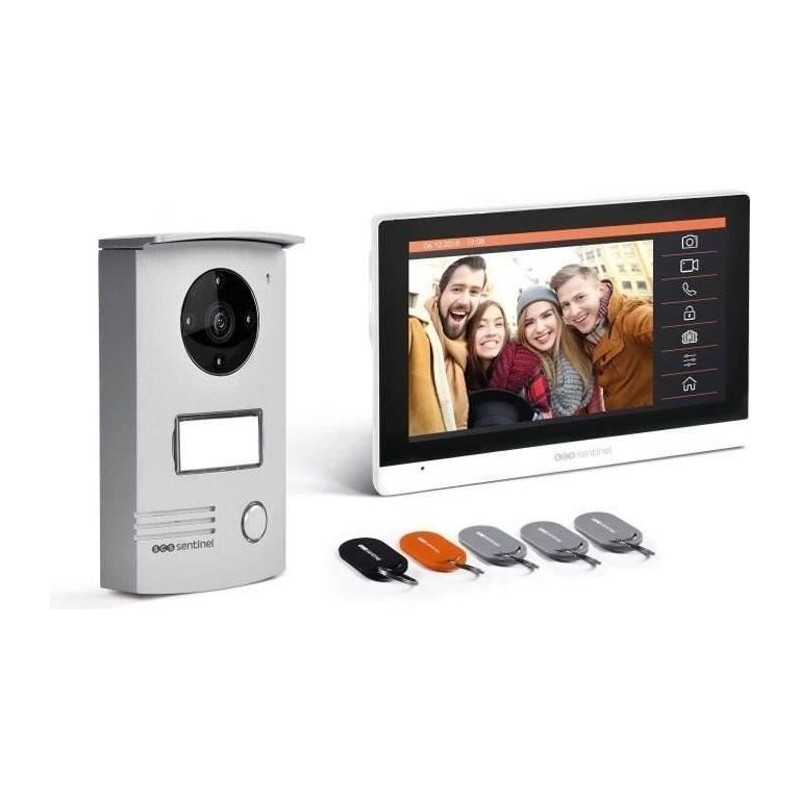 Interphone vidéo filaire avec badges SCS SENTINEL VisioDoor 7+ RFID - écran t...