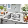 Evier de cuisine - Acier inoxydable - A encastrer par le dessus - GROHE K200 ...