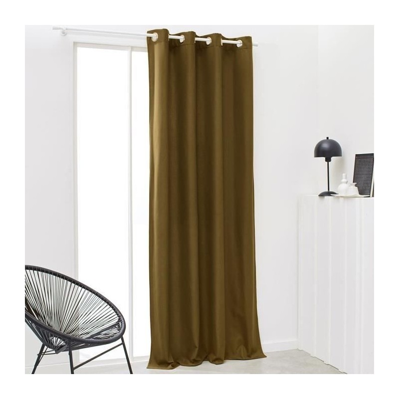 Rideau TODAY isolant a oeillets uni Bronze 140x240 cm
