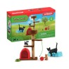 Coffret Aire de jeu pour chats adorables, figurines d'animaux avec