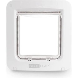 SUREFLAP Grande Chatiere a Puce électronique Connecté - Blanc - 178 mm x 170 ...