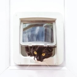 SUREFLAP Grande Chatiere a Puce électronique Connecté - Blanc - 178 mm x 170 ...