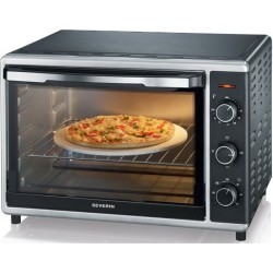 Mini Four chaleur SEVERIN TO2058 tournante 42 L, pierre a pizza et tournebroc...