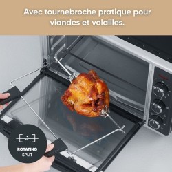 Mini Four chaleur SEVERIN TO2058 tournante 42 L, pierre a pizza et tournebroc...
