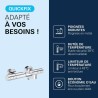 Mitigeur thermostatique bain douche GROHE Precision Get - Montage mural - Chromé
