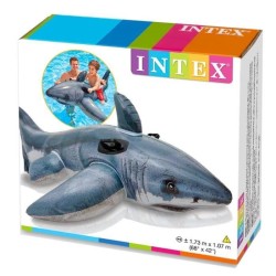 Bouée gonflable INTEX Grand Requin Blanc a Chevaucher - 173x107 cm - Pour Enf...