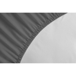 LOVELY HOME Drap Housse 100% Coton 140x190cm - Bonnet 35cm - Gris foncé