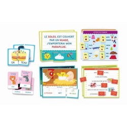 Clementoni - Coffret Jeux de lecture - Jeux d'association et de