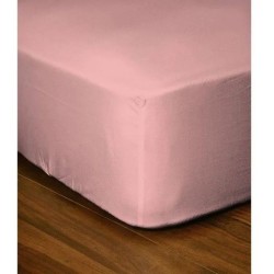 Drap-housse - LOVELY HOME - LH71623 - 180x200+35 cm - Rose