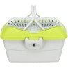 TRIXIE Box de transport Mini-Capri 40 × 22 × 30 cm gris clair/vert pour rongeurs