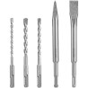 RYOBI - Kit 3 forets (6 mm, 8 mm, 10 mm) et 2 burins SDS+ (1 pointe et 1 plat...