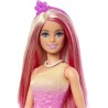 Barbie-Poupées Sirenes avec cheveux et nageoire colorés et serre-tete