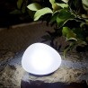 Lampe solaire décorative galet - LUMISKY - SOLENZARA - Ø16 cm - LED blanc