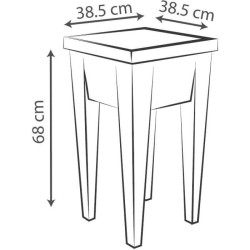 Espace potager sur pieds - EDA - Veg&Table Aromatique - 23 L - Pour Balcon - ...