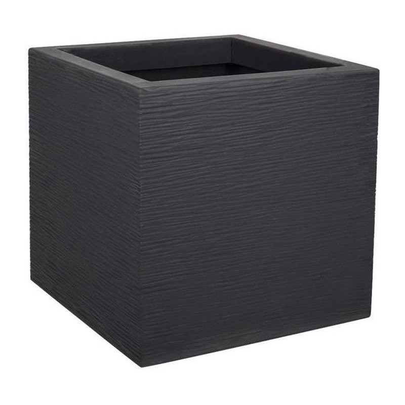 Pot de fleurs Carré 30 cm - EDA - Graphit Up - 21 L - Intérieur / Extérieur -...