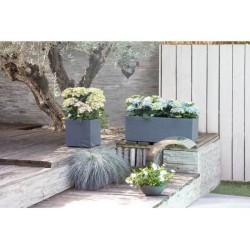 Pot de fleurs Carré 30 cm - EDA - Graphit Up - 21 L - Intérieur / Extérieur -...