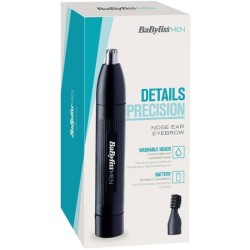 Tondeuse nez/oreilles/sourcils - BaByliss - E652E - Lame en acier inoxydable ...