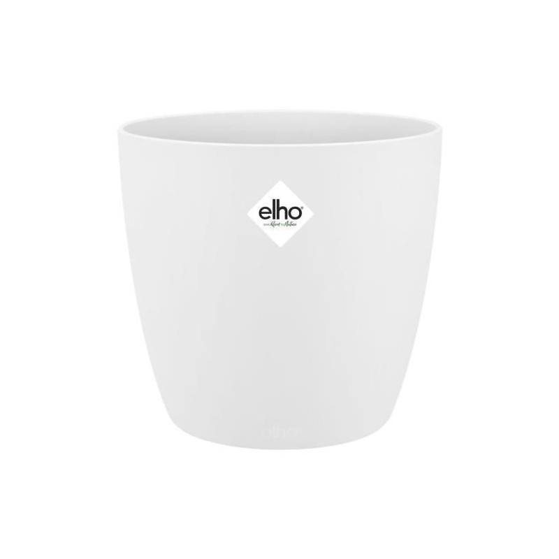 ELHO Pot de fleur BRUSSELS rond - Ø 24.3 x H 23.2 cm - Blanc