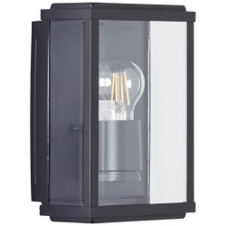 Applique murale extérieure GAIA - BRILLIANT - Noir - Métal/Verre - E27 1x60W
