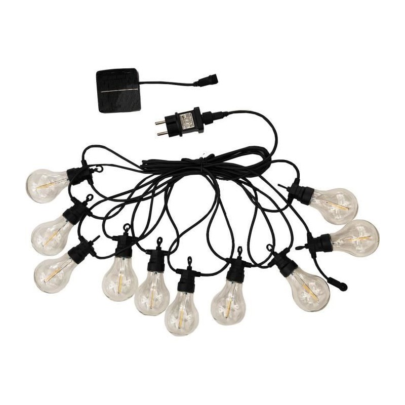 Guirlande lumineuse extérieur - LUMISKY - PARTY CLEAR HYBRID - 7.50 m - Solai...